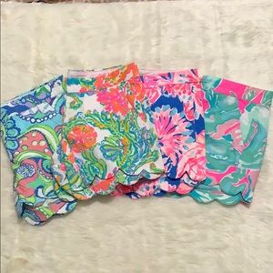 Bundle of 4 Lilly Pulitzer scalloped shorts